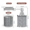 SHYFOY Juego de accesorios de baño de diamante plateado