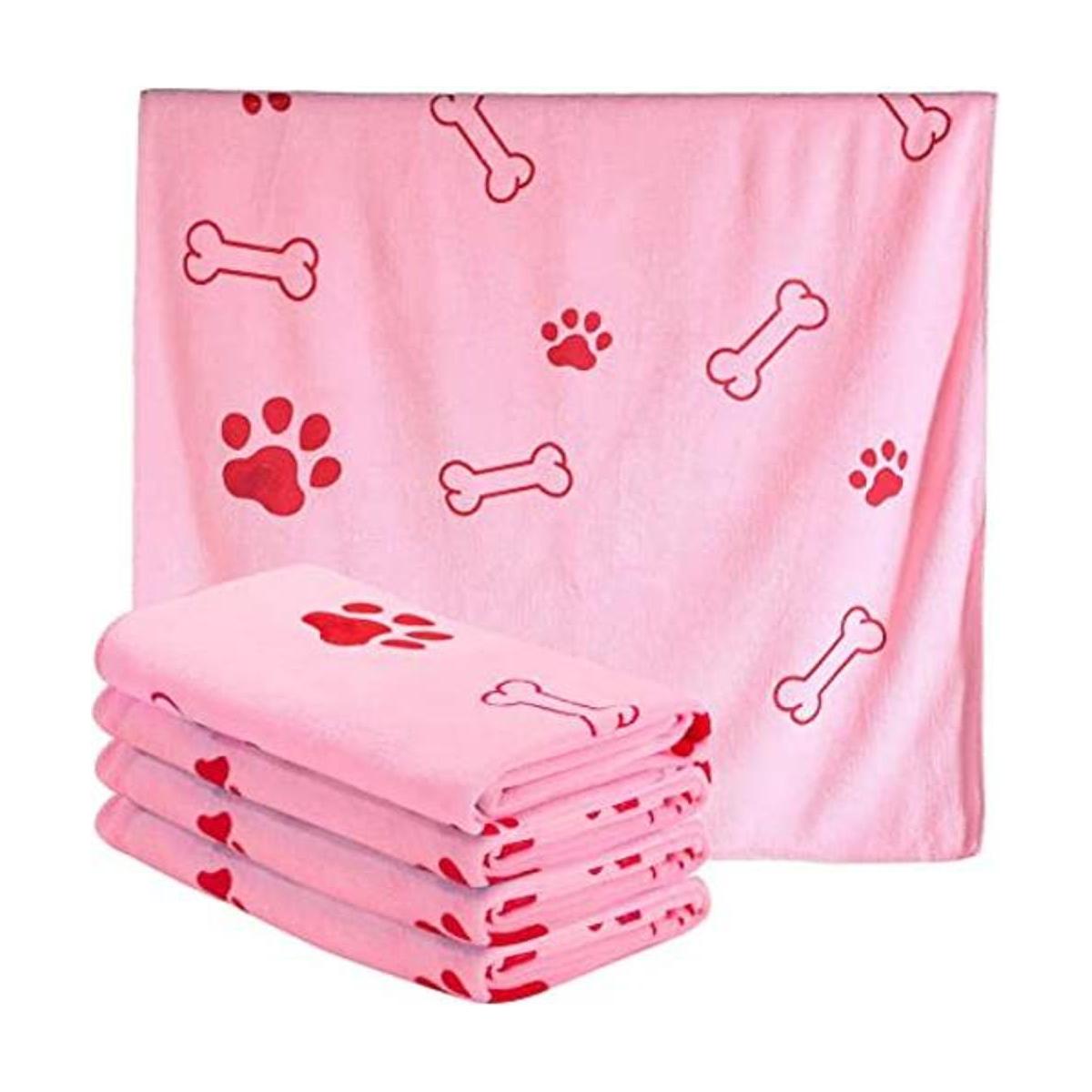 4 toallas para perros de secado de 40 x 26 pulgadas