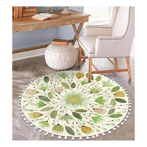Uphome Alfombra redonda para dormitorio 3 pies con forma