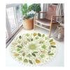 Uphome Alfombra redonda para dormitorio 3 pies con forma