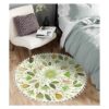 Uphome Alfombra redonda para dormitorio 3 pies con forma