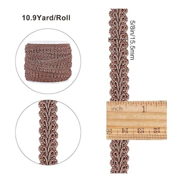 GORGECRAFT 10.9 yardas de poliéster tejido con ribete de