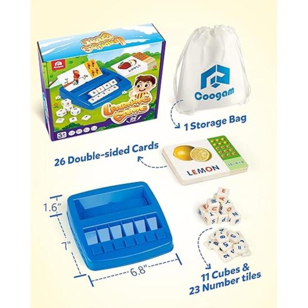 Coogam Juego de letras a juego tarjetas flash de lectura_6
