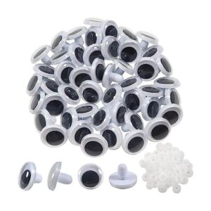 TOAOB 50 piezas de ojos de seguridad de plástico negro