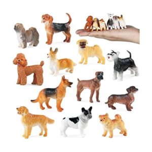 RCOMG Juego de 12 figuras de perro mini figuras realistas_1