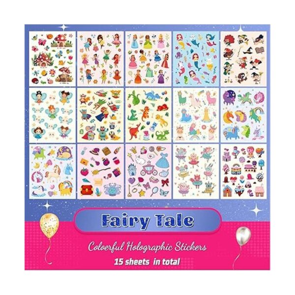 300 Holographic Stickers for Kids 15 Different Sheets of_4
