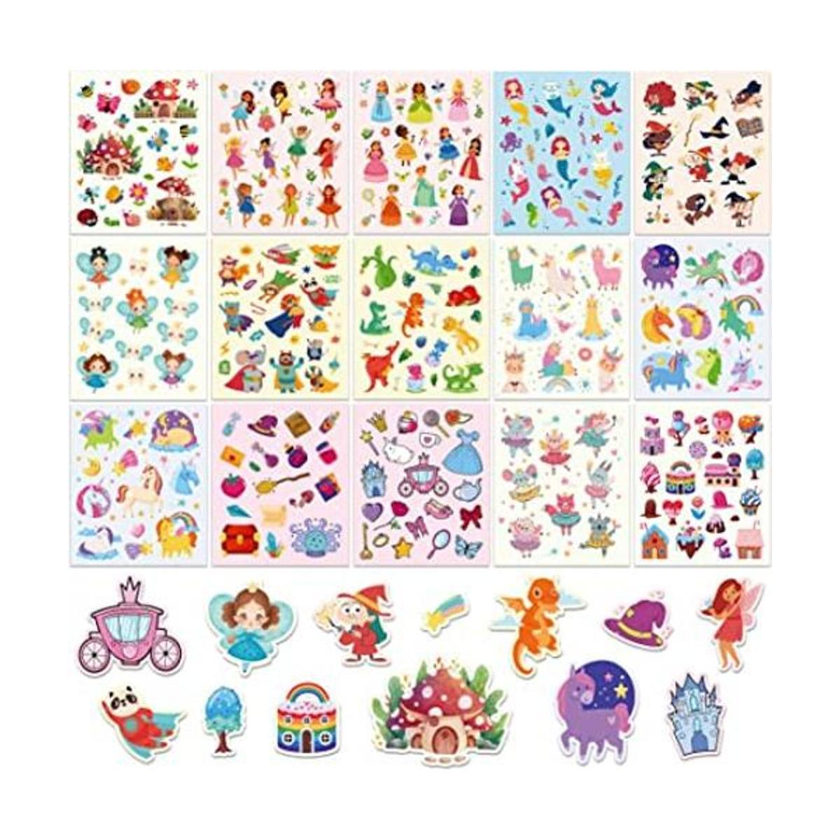 300 Holographic Stickers for Kids 15 Different Sheets of