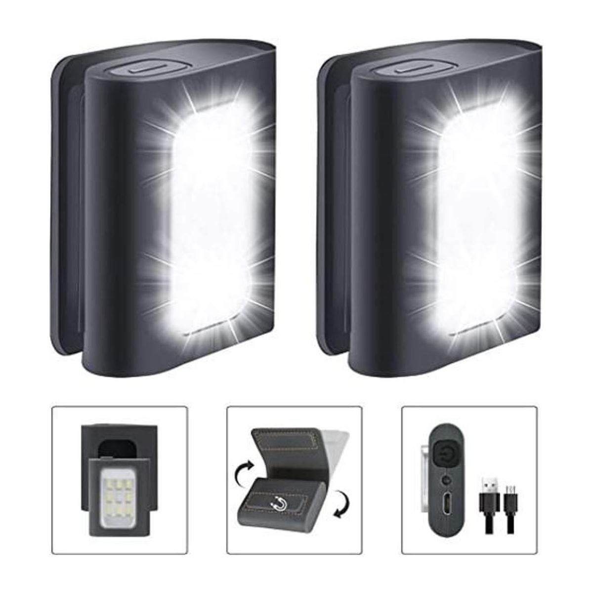 Luces de correr con clip paquete de 2 luces nocturnas