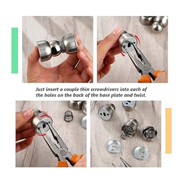 4 piezas mini potente tope magnético para puerta de acero