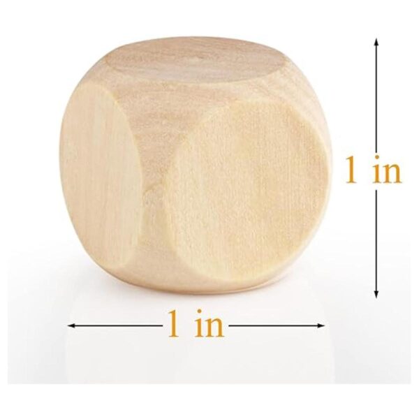 Dados de madera en blanco de 1 pulgada 30 bloques