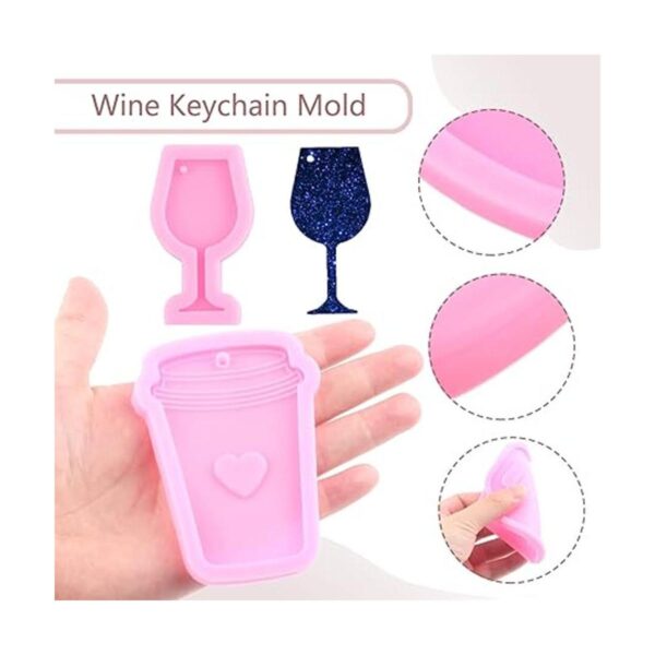 MIYAHOUSE Llavero de silicona para taza de café molde de