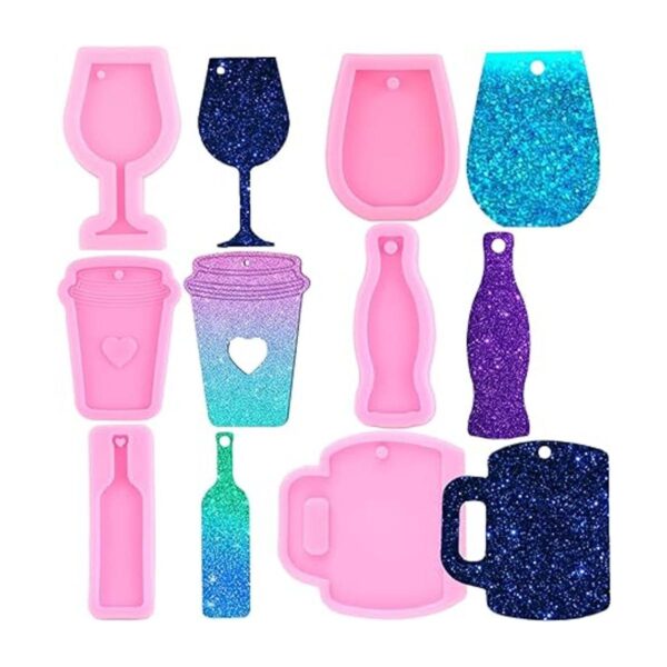 MIYAHOUSE Llavero de silicona para taza de café molde de