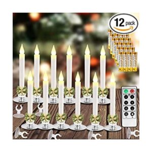 KITHOUSE Paquete de 12 velas de Navidad con temporizador_1