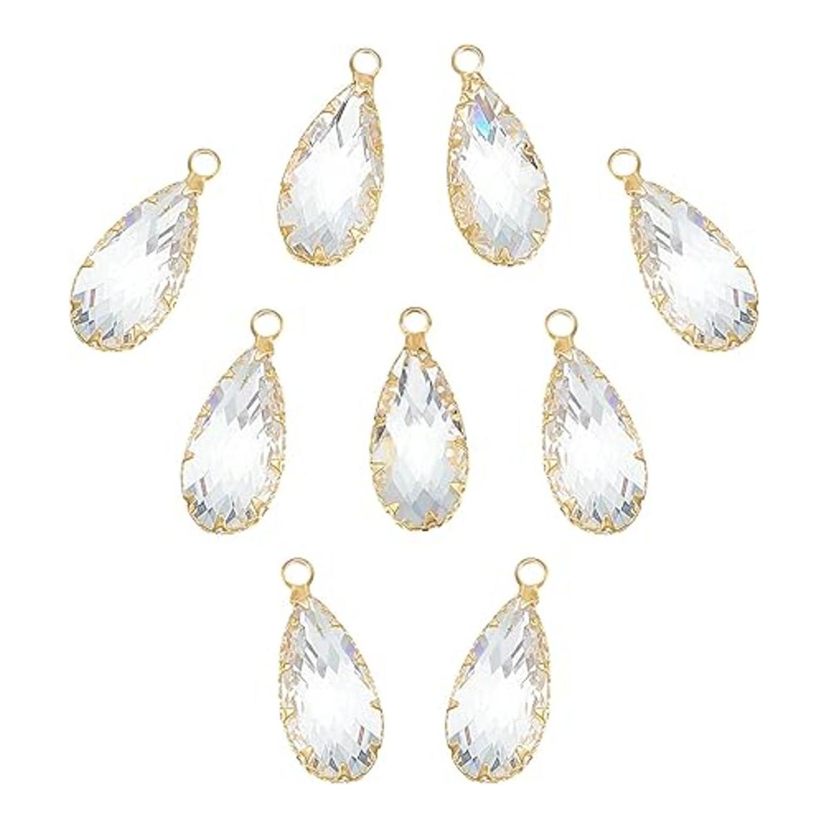 BENECREAT Colgantes de latón de cristal colgantes