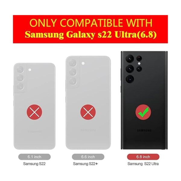 Rmawrad Funda tipo cartera para Samsung Galaxy S22 Ultra_2