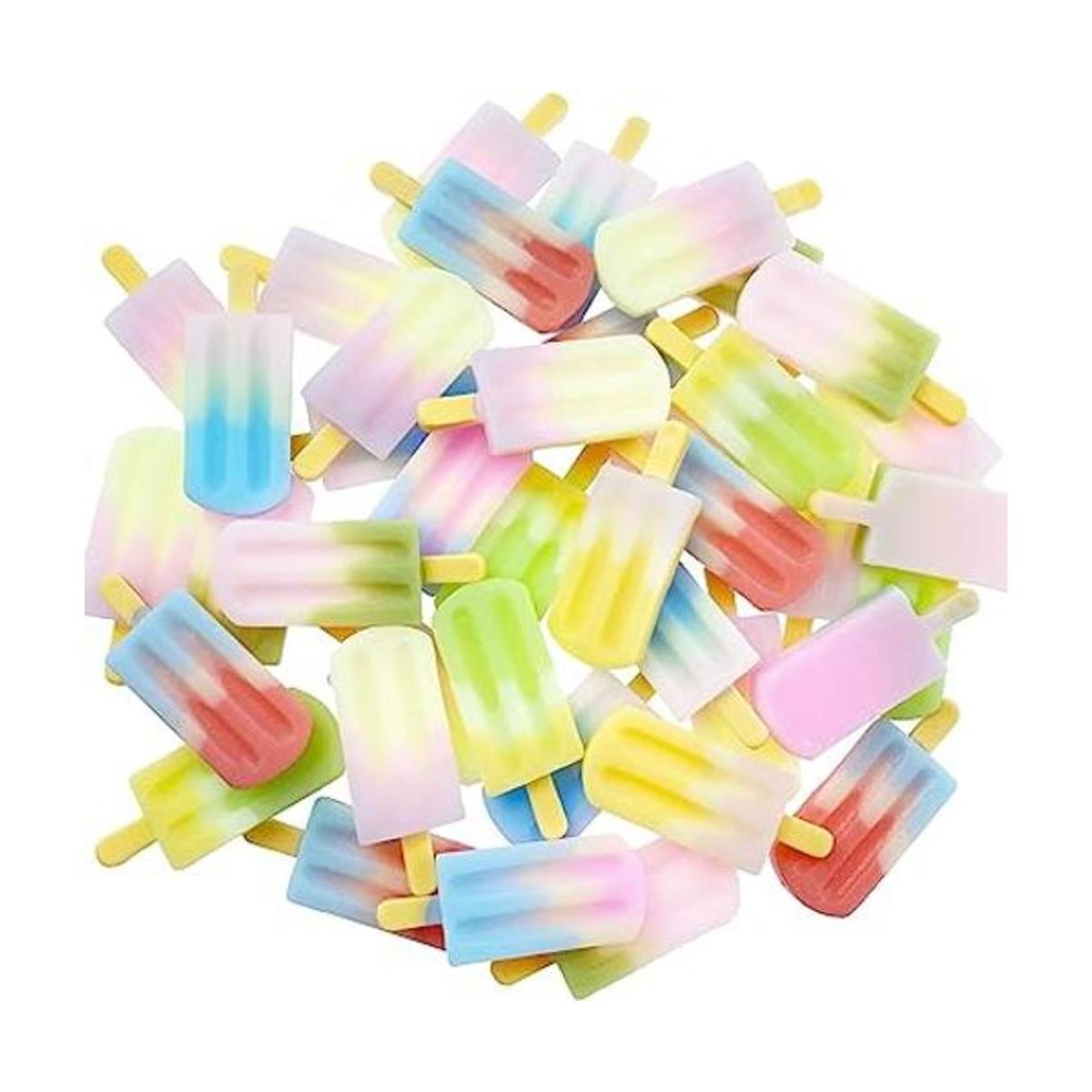 LIMAOLLY 40 dijes de resina en forma de paleta de hielo en