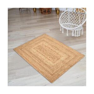 Alfombra natural trenzada de yute de 2 x 3 pies alfombras