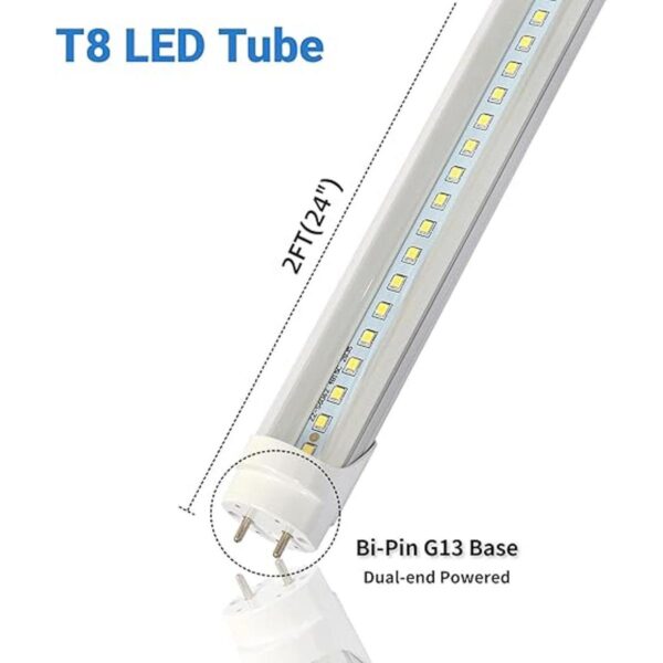 Bombillas LED T8 de 12 W 2 pies de repuesto de tubo_3