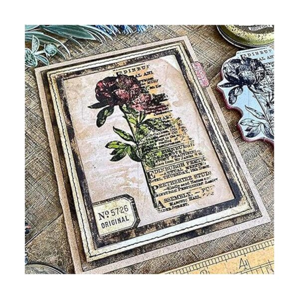 Sello de goma transparente con texto de mariposa diseño