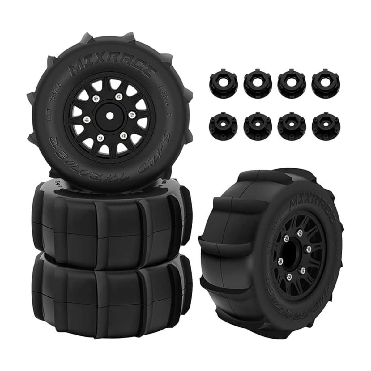 GLOBACT Ruedas y neumáticos hexagonales RC de 0.472