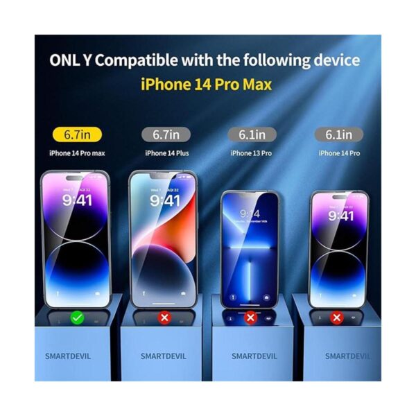 SmartDevil Protector de pantalla para iPhone 14 Pro Max_2