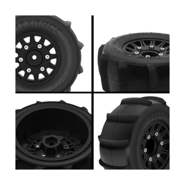 GLOBACT Ruedas y neumáticos hexagonales RC de 0.472