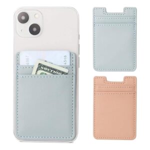Paquete de 2 billeteras para teléfono tarjetero adhesivo_1