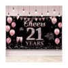 Decoraciones de cumpleaños número 21 para ella pancarta_1