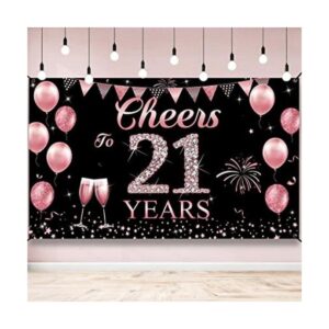Decoraciones de cumpleaños número 21 para ella pancarta_1