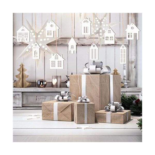 18 adornos de madera para casa para árbol de Navidad