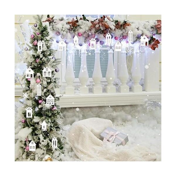 18 adornos de madera para casa para árbol de Navidad