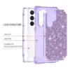 Lontect Funda para Galaxy S22 Ultra 5G con purpurina_2