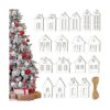 18 adornos de madera para casa para árbol de Navidad