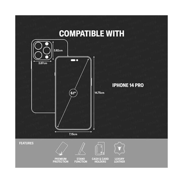 TORRO Funda de cuero compatible con iPhone 14 Pro funda_2