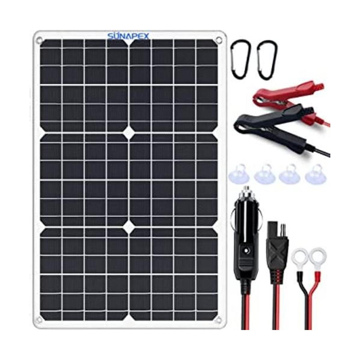SUNAPEX Cargador y mantenedor de batería solar portátil de