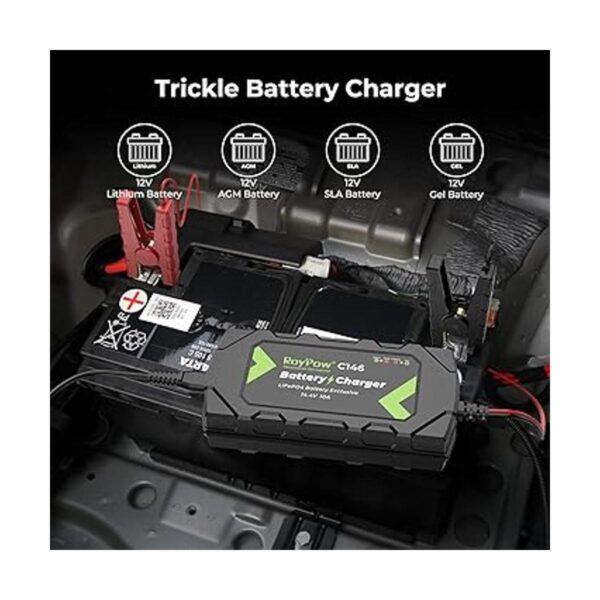 RoyPow Cargador de batería de 12 V LiFePO4 de 10 amperios_3