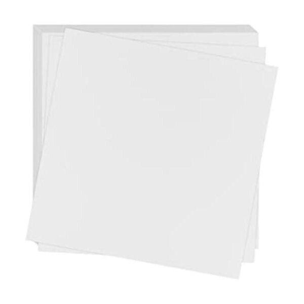 PINGEUI 50 hojas de aglomerado blanco de 12 x 12 pulgadas_1