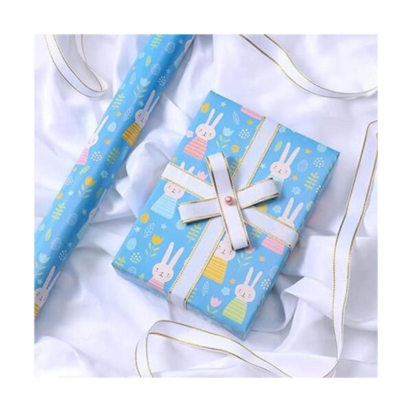 Papel de regalo de conejo de feliz cumpleaños para niños y