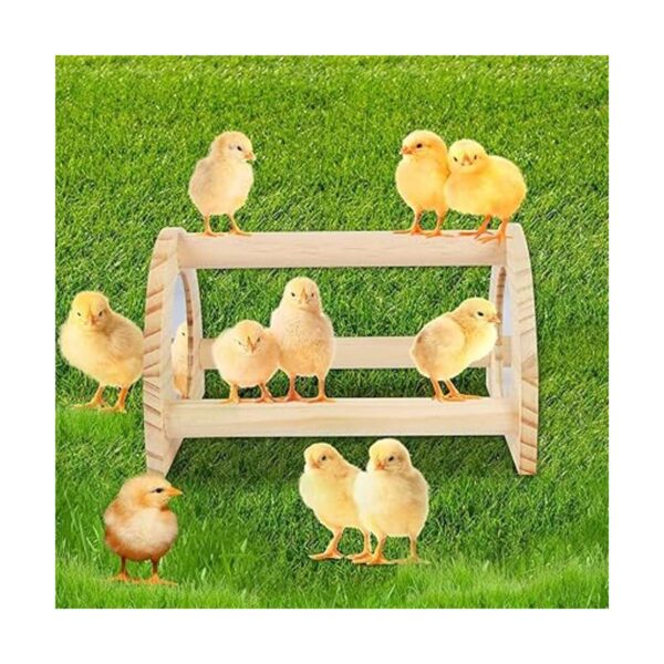 Cubolar Percha de pollo de pino con espejo barra de