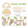 Cubolar Percha de pollo de pino con espejo barra de