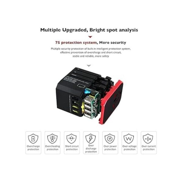 Adaptador de viaje universal internacional enchufe de