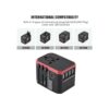 Adaptador de viaje universal internacional enchufe de