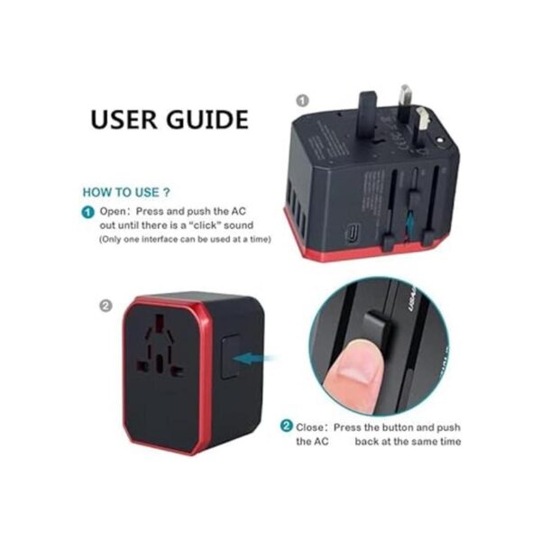 Adaptador de viaje universal internacional enchufe de