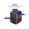Adaptador de viaje universal internacional enchufe de