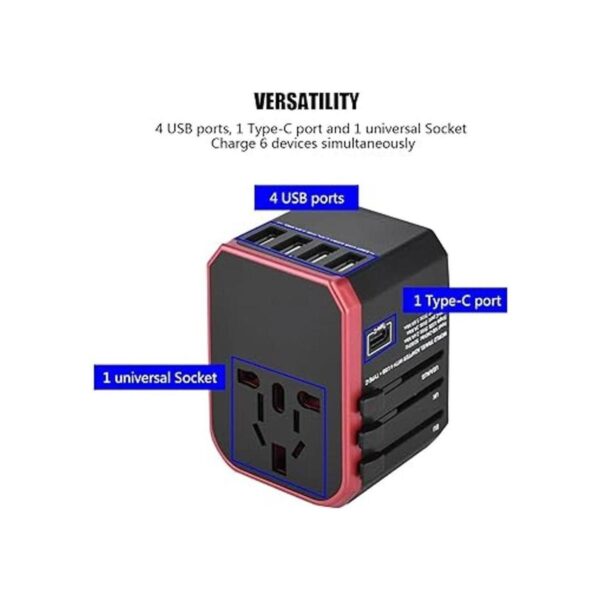 Adaptador de viaje universal internacional enchufe de