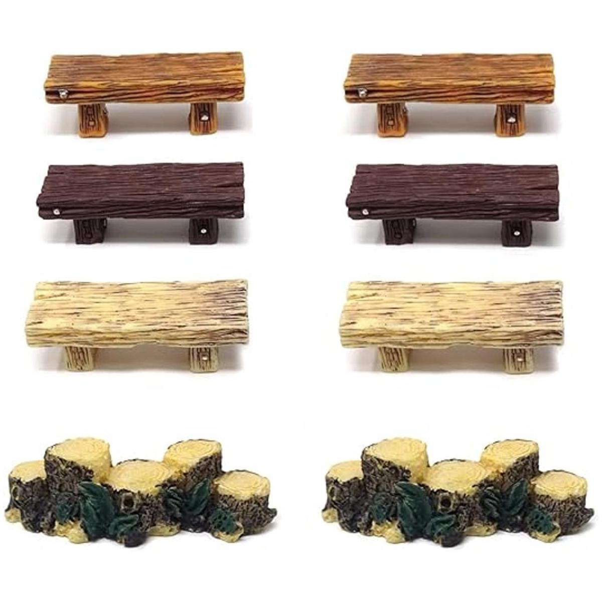 de resina estilo madera tocón de raíz artificial adornos