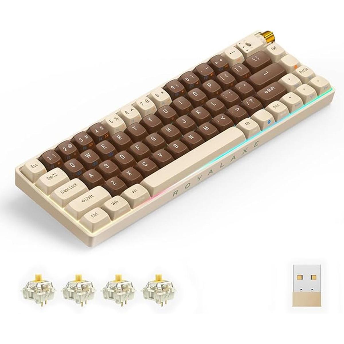 ROYALAXE X ProtoArc R68 Teclado mecánico inalámbrico con
