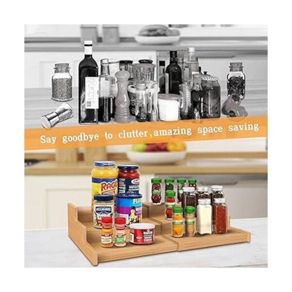 VenDotbi Spice Rack Organizer 3 Tier Expandable Bamboo
