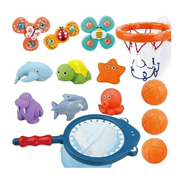 Juego de juguetes de baño divertido aro de baloncesto y_2