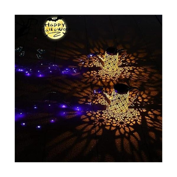 VOOKRY Regadera solar con luces luces LED moradas_2